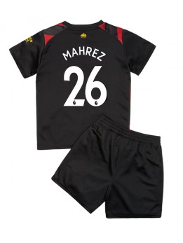 Manchester City Riyad Mahrez #26 Auswärts Trikotsatz für Kinder 2022-23 Kurzarm (+ Kurze Hosen)